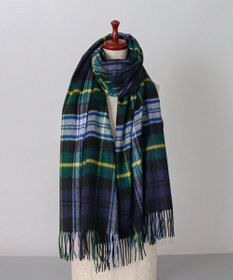 AURORA 【Johnstons of Elgin（ジョンストンズ オブ エルガン）】 カシミヤ100％起毛チェック柄ストール