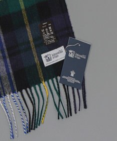 AURORA 【Johnstons of Elgin（ジョンストンズ オブ エルガン）】 カシミヤ100％起毛チェック柄ストール