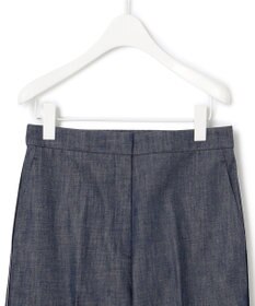 ICB L 【洗える】 コットンリアクティブデニム ワイドストレートパンツ