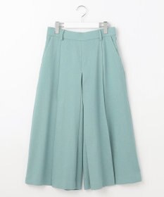 自由区 【セットアップ対応・接触冷感・洗える】リネンライクシンセティックキュロット パンツ