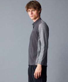 JOSEPH ABBOUD MOUNTAIN 【ソフト/吸水速乾/ライナードッキング対応】メランジバック メッシュ ジップ カットソー