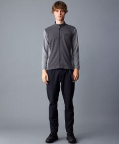 JOSEPH ABBOUD MOUNTAIN 【ソフト/吸水速乾/ライナードッキング対応】メランジバック メッシュ ジップ カットソー