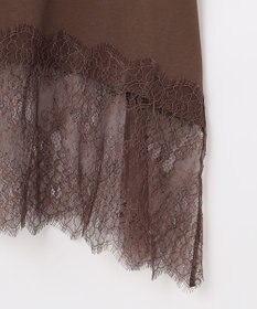 ANY L レースコンビフレアーカットソー