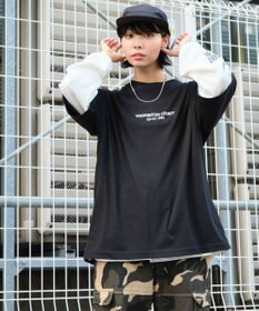 WEGO 【ユニセックス着用ITEM/2点SET】アクセ付きグラフィックアンサンブルT（LS）