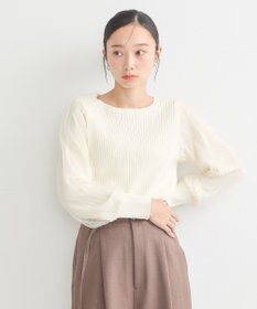 earth music&ecology マジョリカプリーツチュールニットプルオーバー