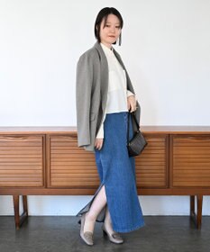 woadblue ＜坪田あさみさんコラボ＞LINE ラインスカート ミッドブルー