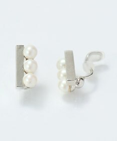 Phoebe <オンワード限定セット>パール&バーライトフィットイヤリング×クラッシービジューカチューシャ シルバー