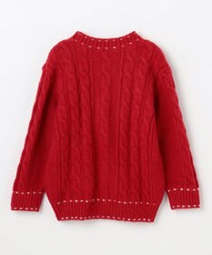 組曲 KIDS 【S-Lサイズ】 ケーブルニットカーディガン