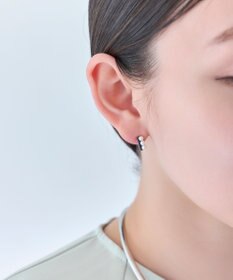 Phoebe <オンワード限定セット>パール&バーライトフィットイヤリング×クラッシービジューカチューシャ シルバー