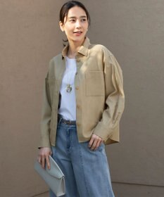 自由区 【洗える】ドビーオックスストレッチシャツ アウター