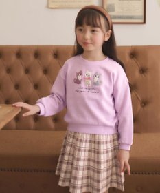 ANY KIDS 【らくっトレーナー】アニマル 裏毛 サガラ刺しゅう トレーナー