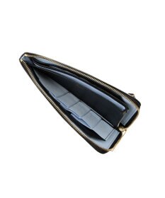 LANVIN en Bleu デクール 薄マチLファスナー長財布