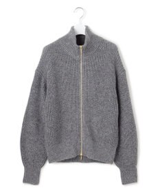 23区 L 【洗える】スパンコールバルキー ダブルジップ ニットブルゾン