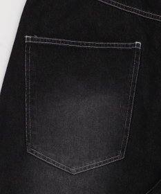 WEGO 【ユニセックス着用ITEM】ダブルニーロゴデニムショーツ