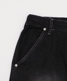 WEGO 【ユニセックス着用ITEM】ダブルニーロゴデニムショーツ