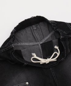 WEGO 【ユニセックス着用ITEM】ダブルニーロゴデニムショーツ