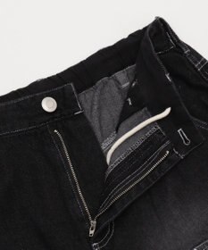 WEGO 【ユニセックス着用ITEM】ダブルニーロゴデニムショーツ