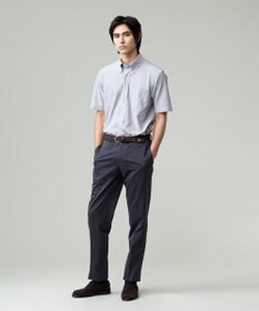 J.PRESS MEN 酷暑の清潔感もこれ一枚で【吸水速乾 / 抗菌防臭 / 防シワ】【J.PRESS OXFORD JERSEY】カノコインレイマイクロストライプ 半袖シャツ / B.D.