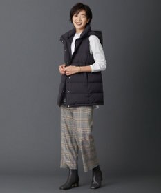 J.PRESS LADIES 【洗える】PL/Visストレッチチェック セミワイド パンツ