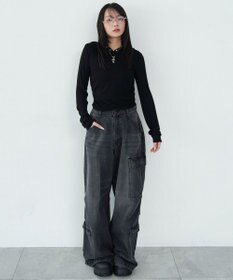 WEGO ヘンリーネックフードロンT