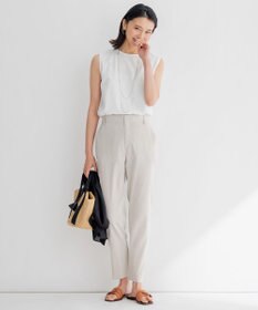 23区 L 【新色追加/洗える】コットンベアジャージー ノースリーブ Tシャツ