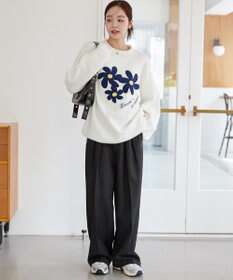 WEGO フラッフィーグラフィックBIGニットプルオーバー