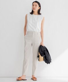 23区 L 【新色追加/洗える】コットンベアジャージー ノースリーブ Tシャツ