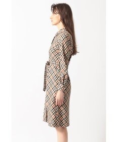 DAKS ハウスチェック バイアスシャツワンピース