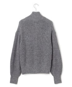 23区 L 【洗える】スパンコールバルキー ダブルジップ ニットブルゾン