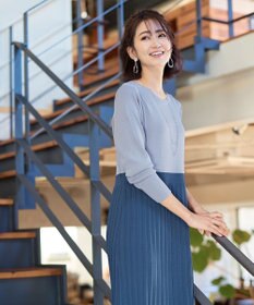 Tiaclasse L 【洗える】1枚で着映えするプリーツニットワンピース