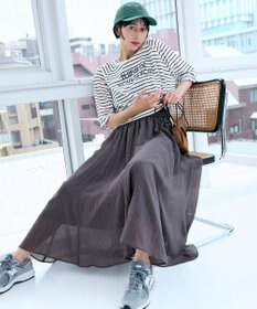 ANY エアーシャンブレースカート スレート