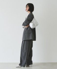 russet ソフトレザーシンプルショルダーバッグ【silver】(CE-1462)