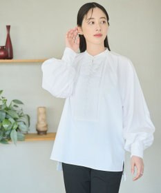 #Newans 【アイロンいらず】ロングピンタックブラウス