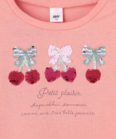 ANY KIDS 【綿100%】ドロップショルダーミラクルスパンコールTシャツ