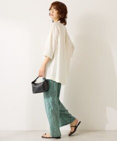 AMERICAN HOLIC 【WEB限定】接触冷感バンドカラーシャツチュニック