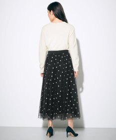 GRACE CONTINENTAL ブーツプリントチュールスカート