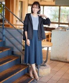 Tiaclasse L 【洗える】1枚で着映えするプリーツニットワンピース