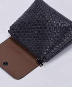 Tiaclasse 【2点セット】編み込み風ショルダーバッグ＋ショルダーポーチ付き