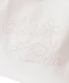 Maison de FLEUR ブランドロゴ刺繍スクエアトートバッグ