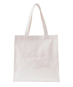 Maison de FLEUR ブランドロゴ刺繍スクエアトートバッグ