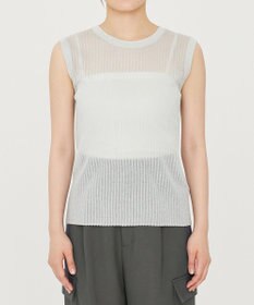 uncrave シアー リブ ノースリーブ ニット（uncrave STANDARD）