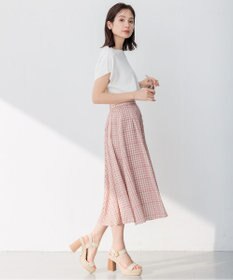 組曲 【洗える】シアーチェック スカート