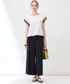 23区 【Indian Factory】ツイストスムースジャージー ワイドパンツ
