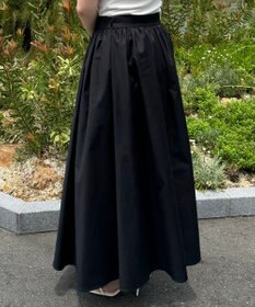 NAVE 【Nave・otona MUSE別注/接触冷感/UVケア/洗える】バックサテンフレアスカート