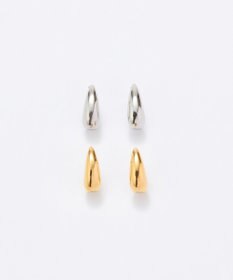 Phoebe 【金属アレルギー対応】ドロップハーフフープミニピアス　シルバー/サージカルステンレス