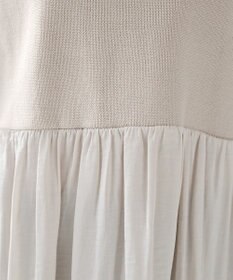 Tiaclasse L ヴィンテージサテンドッキングニットチュニック