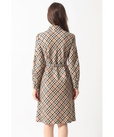 DAKS ハウスチェック バイアスシャツワンピース