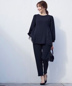 ANY SIS L 【WEB・一部店舗限定】ペプラムチュールコンビ セット