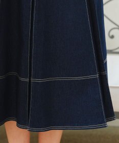 Tiaclasse 【洗える】デニムタックフレアワンピース