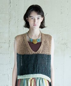 COQ STRATA 和紙ショート丈ベスト